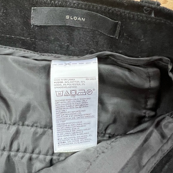 Banana Republic black velvet Sloan pant - Picture 5 of 11